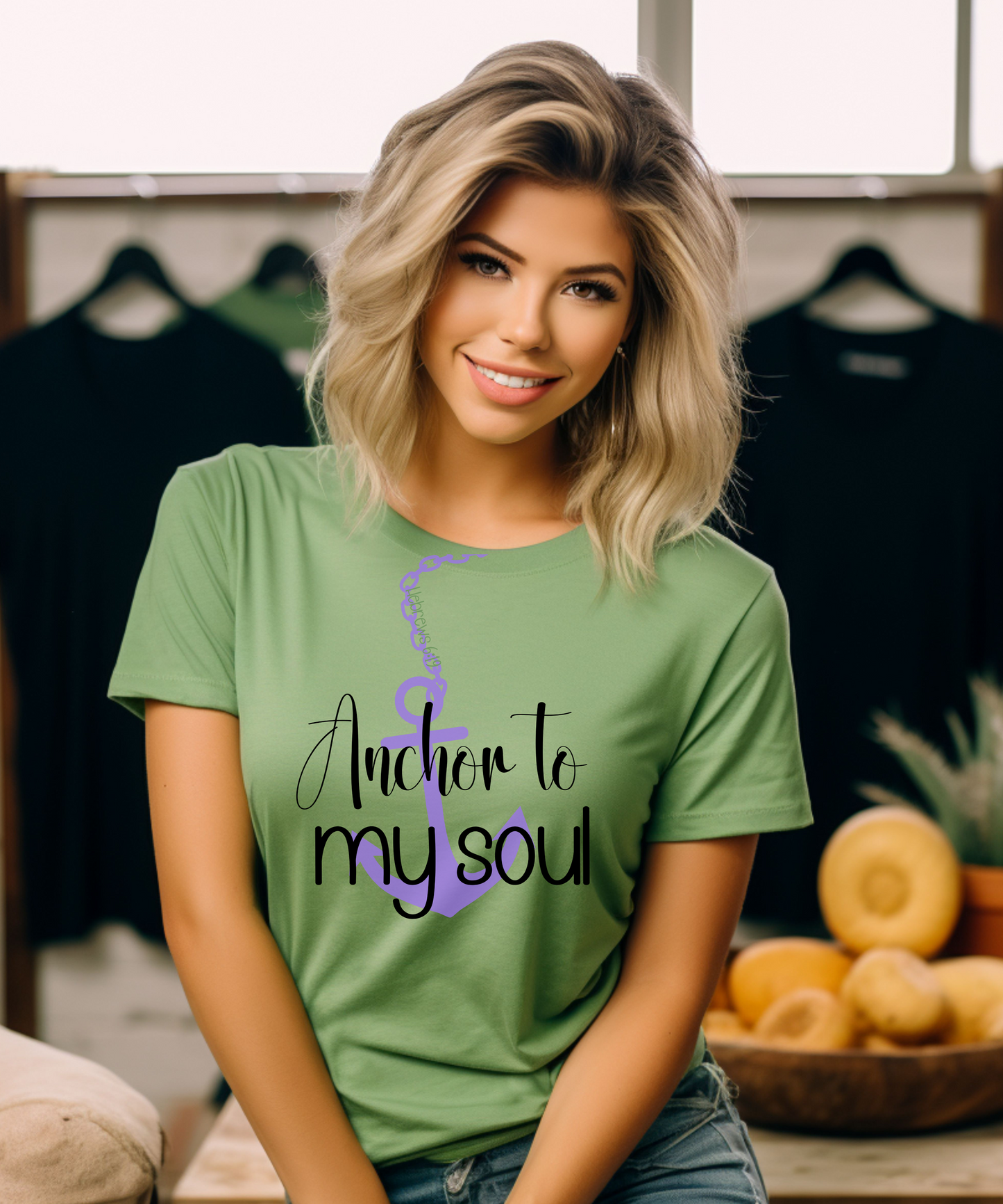 Anchor to My Soul T-shirt, Christian clothing, Religious apparel