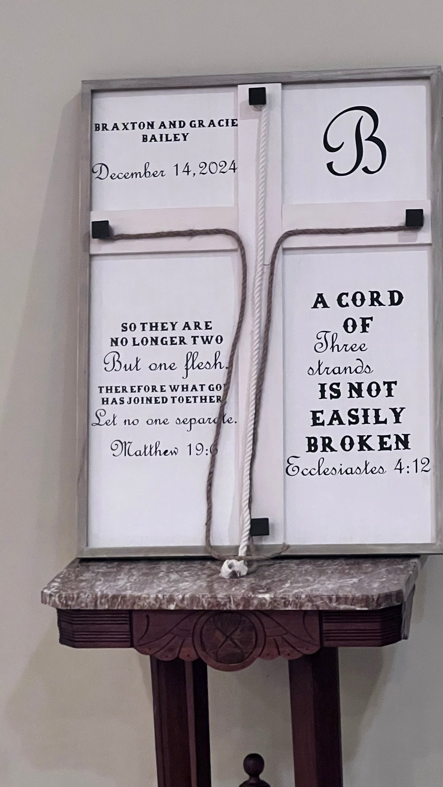 Farmhouse Wedding sign, Wedding Unity, Three cords unity sign, Rustic sign