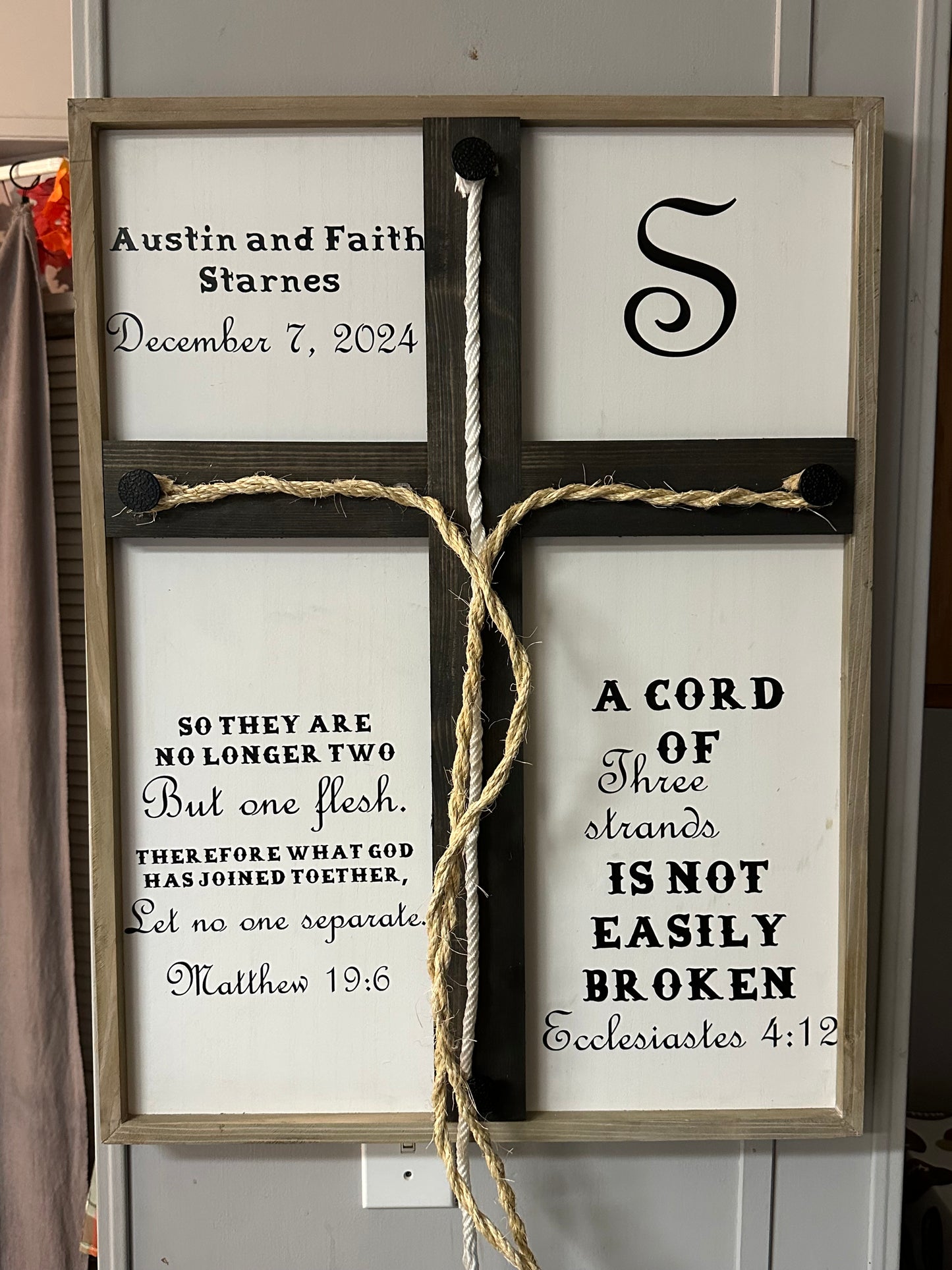 Farmhouse Wedding sign, Wedding Unity, Three cords unity sign, Rustic sign